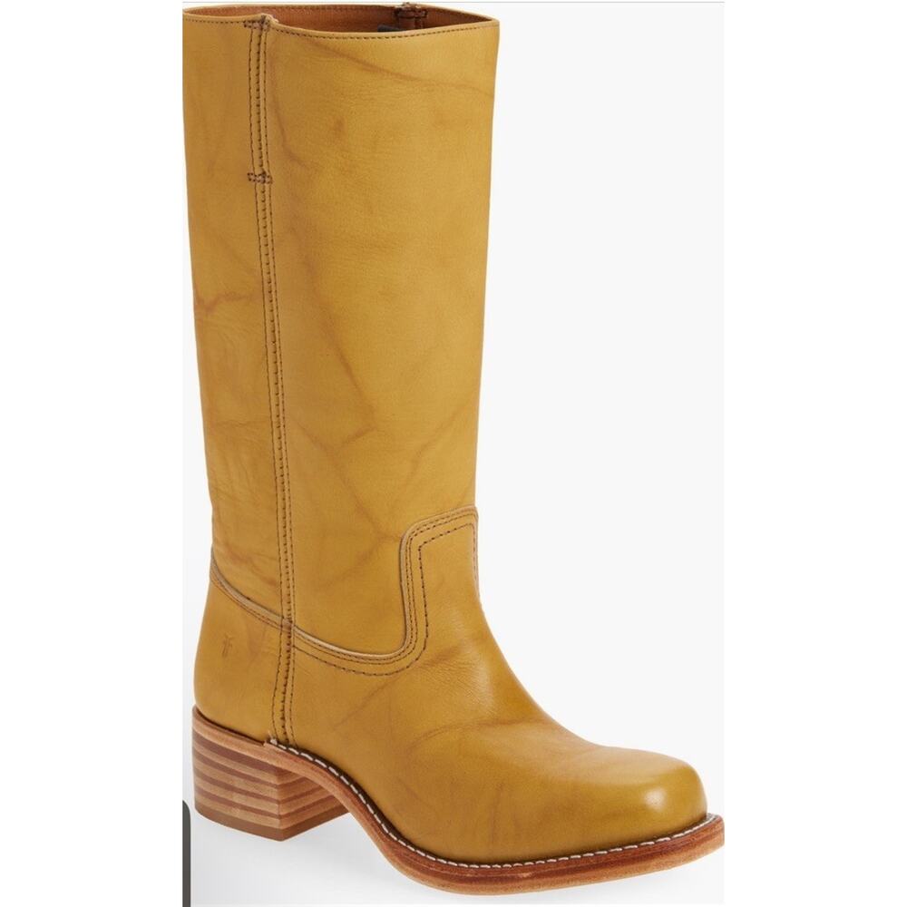 Frye Campus Banana Leather Tall Boots Women's Sz 7B $495